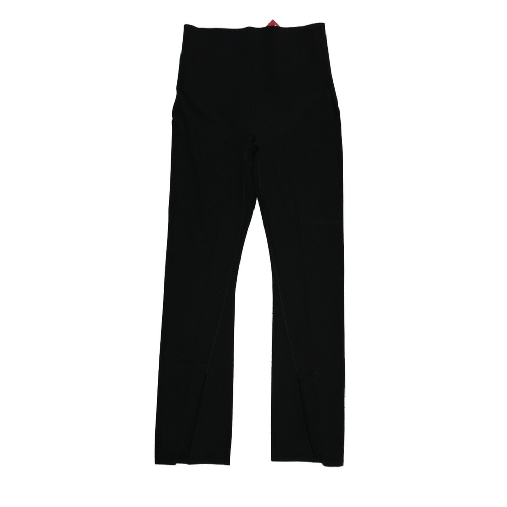 NEW Spanx Booty Boost Leggings Women's Size Large Petite Black Split Hem Yoga